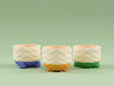 Planter with interchangeable feet