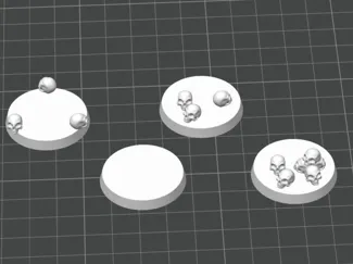 32mm round bases with skulls