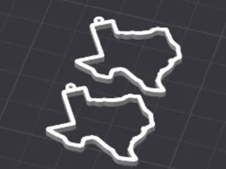 Texas Outline Shape Earring