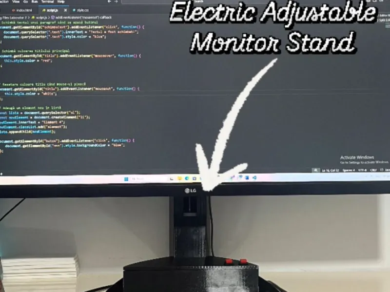 Electric Ajustable Monitor Stand