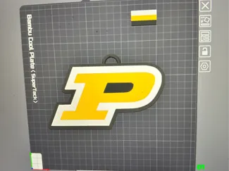 Purdue Logo Charm for Chain