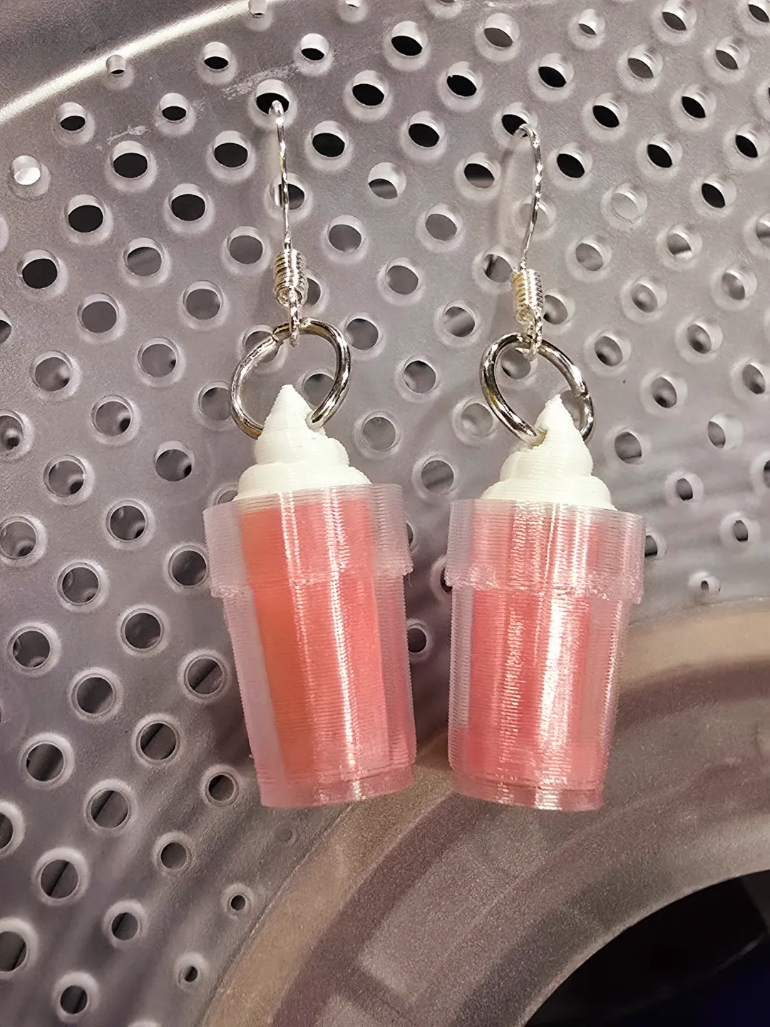 3D Milkshake earrings view 2