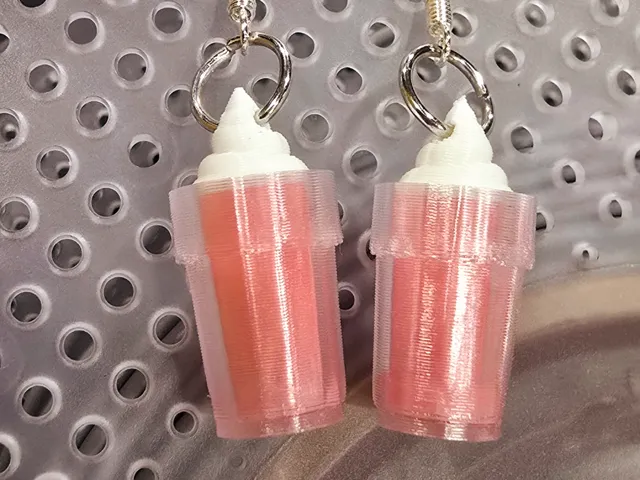 3D Milkshake earrings
