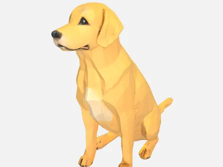 Low polly dog