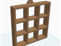 Petite étagère murale à 9 cases avec suspension — photo 1