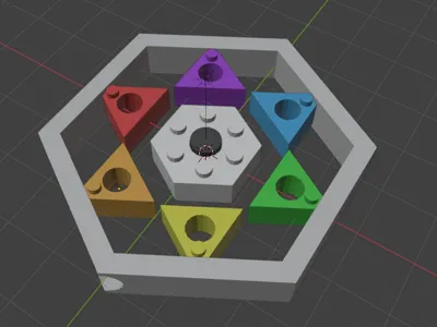 Hexagonal Fidget Keychain