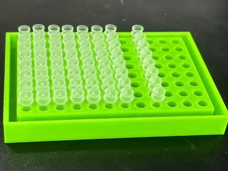 PCR 96孔八连排管架 小黄板 