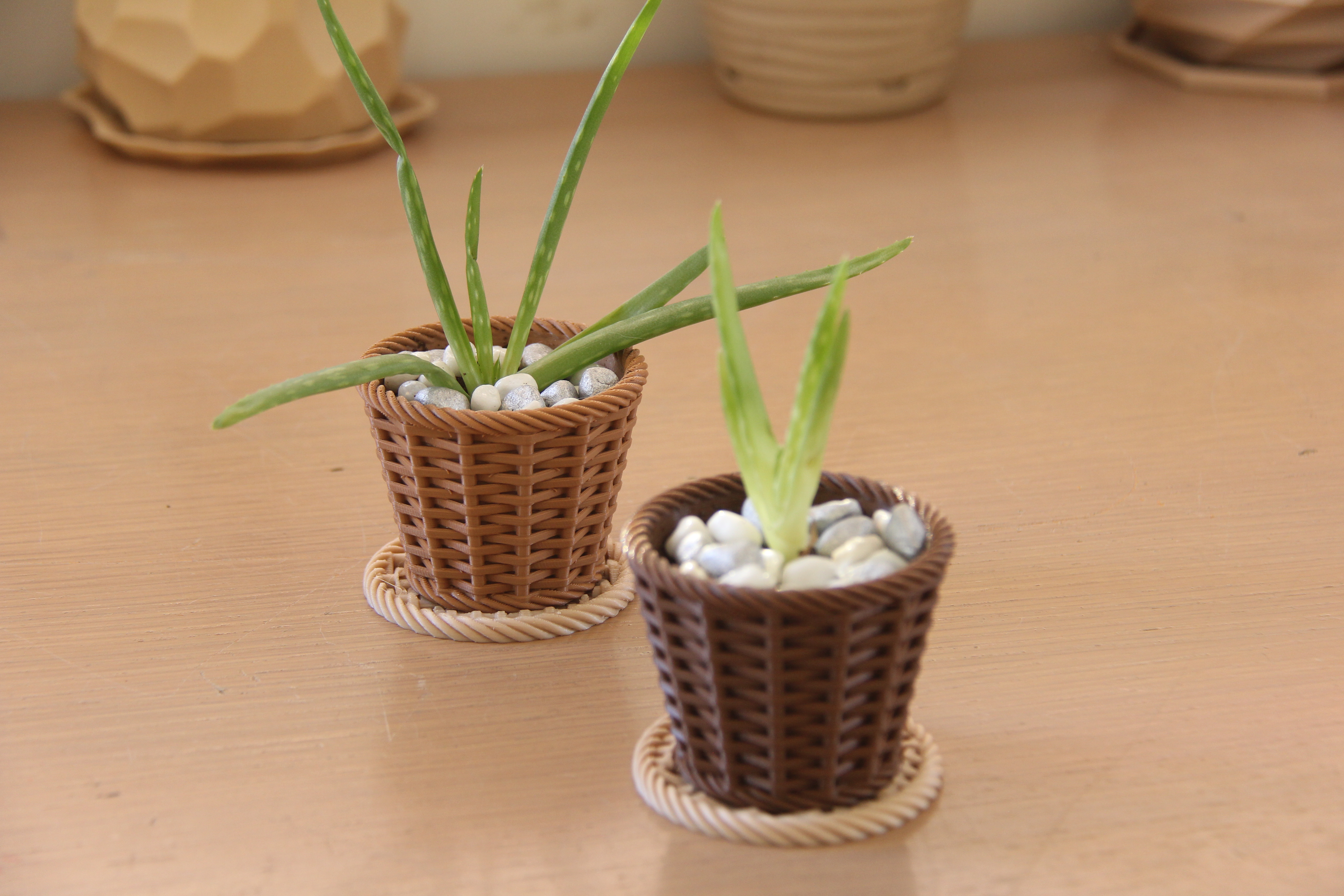 Small woven planters