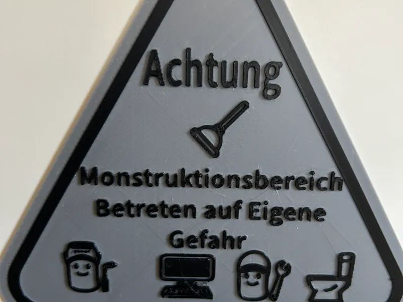 Monstruktionsschild
