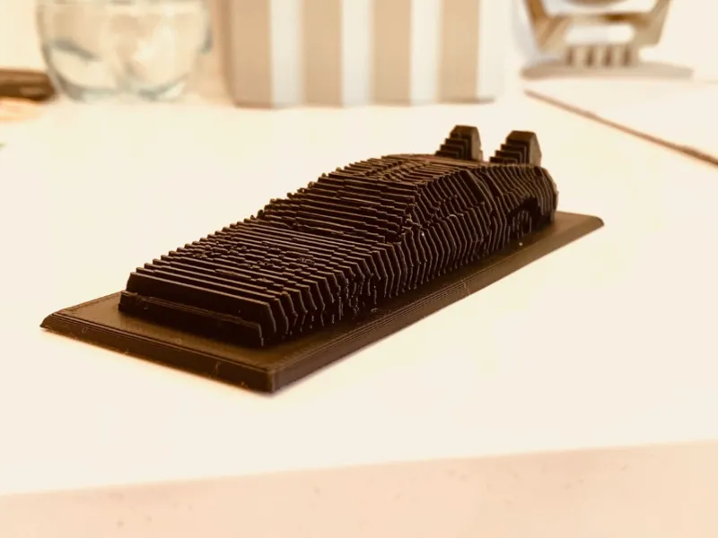 Delorean Layered Sclupture - Back to the future