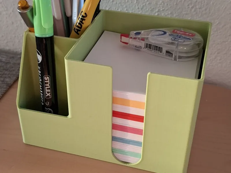Stiftebox mit Zettelhalter 