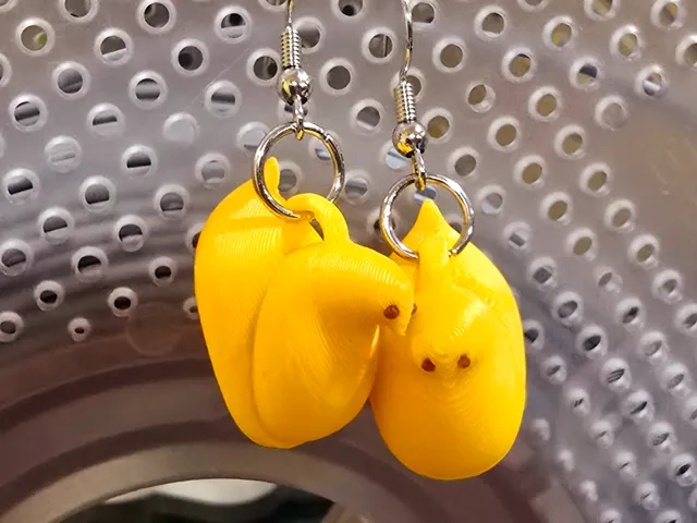 3D Peeps chick earrings
