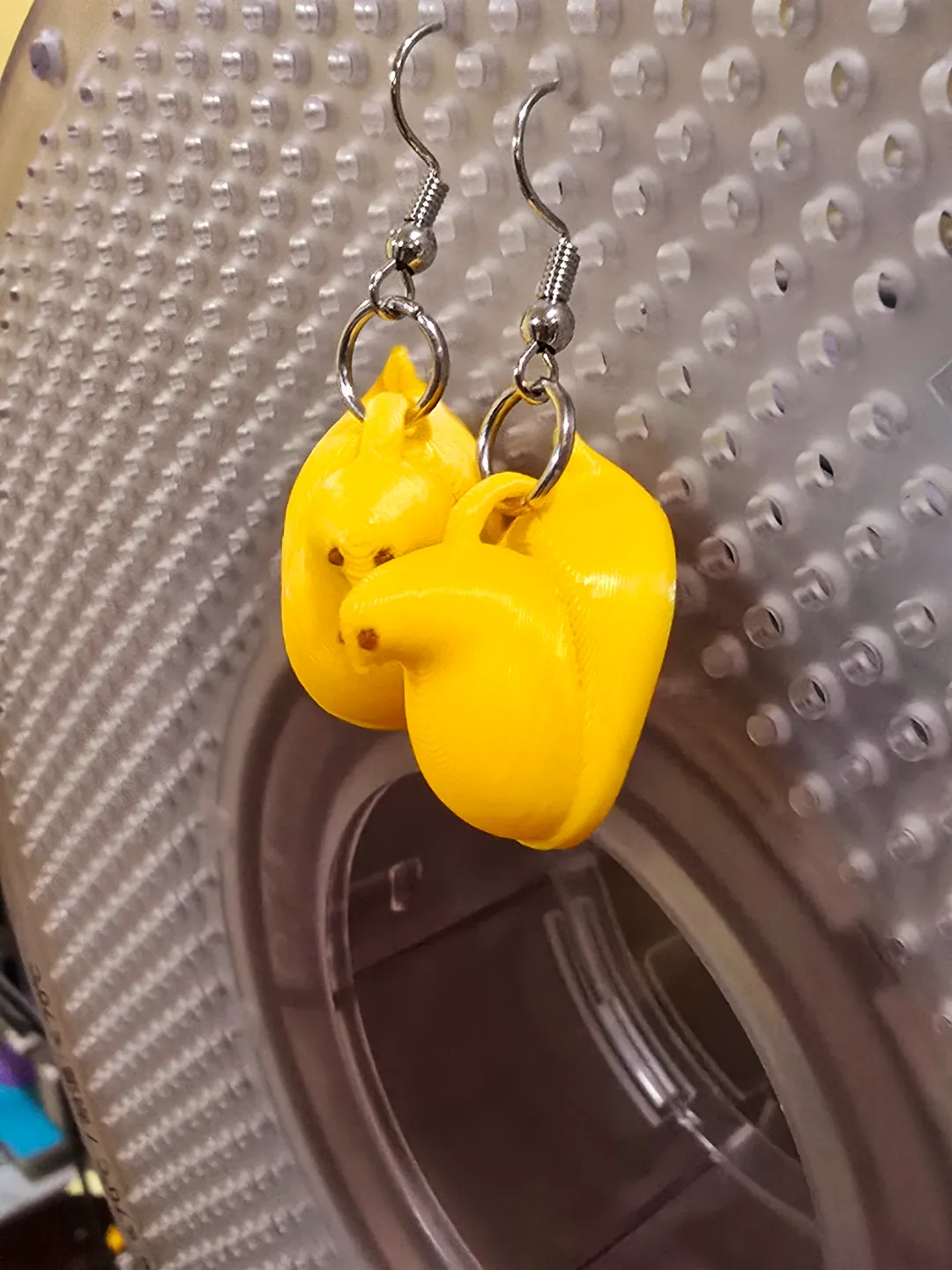 3D Peeps chick earrings view 2