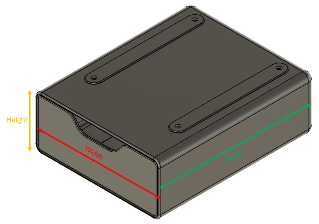 Stackable, Customizable Monitor Riser with drawer - Free 3D Print Model ...