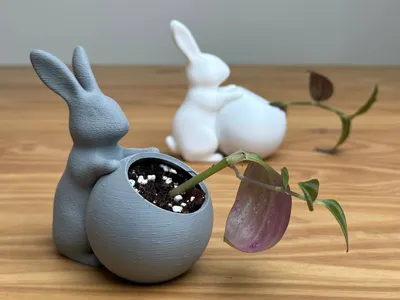 Easter Bunny Hug Planter
