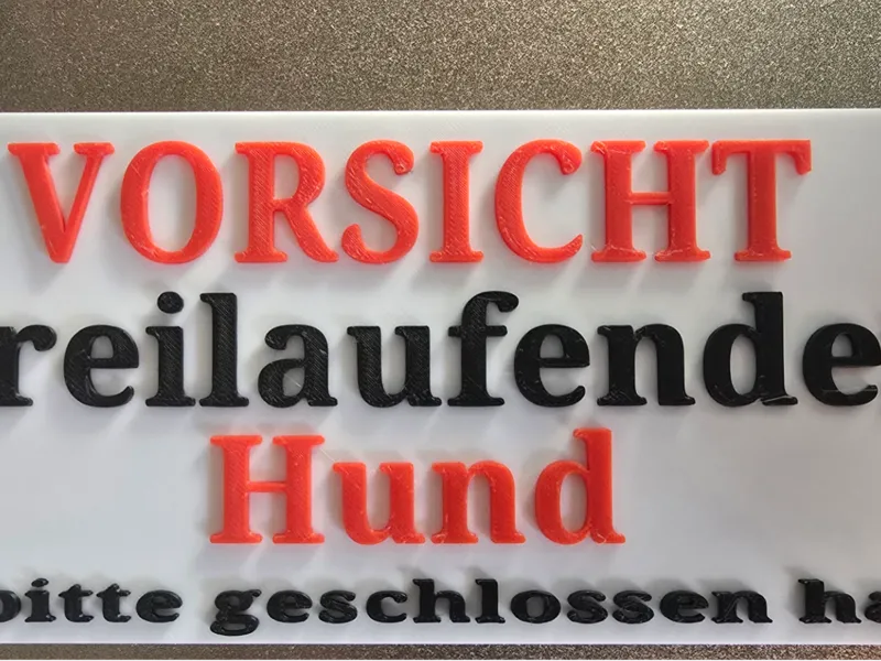 Schild Vorsichtig Hund 
