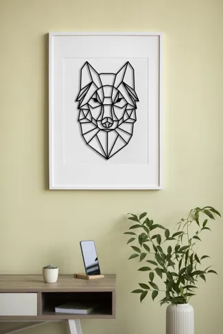 Geometric Wolf Wall Art