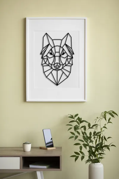 Geometric Wolf Wall Art