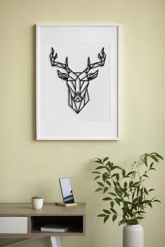 Geometric Deer Wall Art