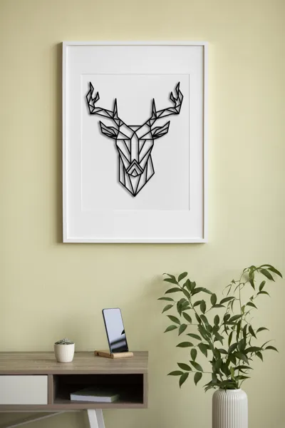 Geometric Deer Wall Art