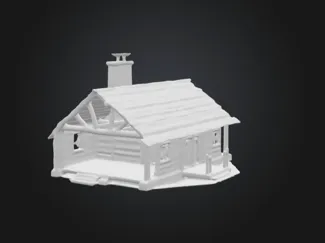house of wood or cabin