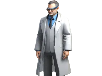 Professional Lab Coat Character