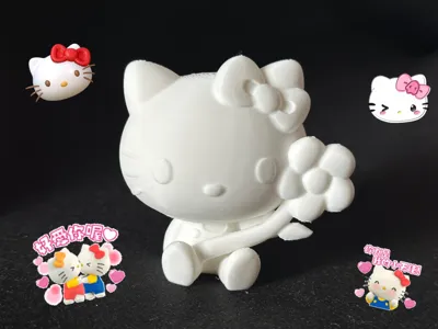 Hello Kitty presents flowers