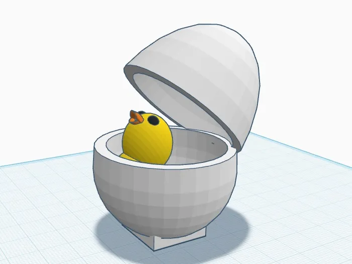 Easter egg with chicken