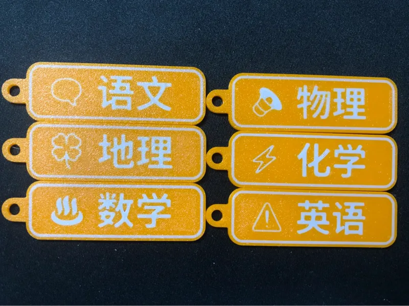 中学学科标识牌 圆孔 包含九个学科