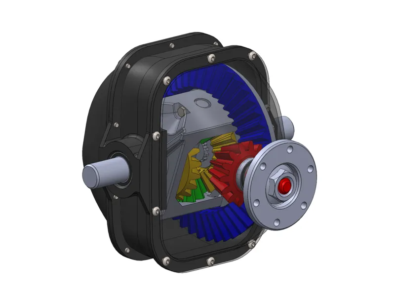 Car open differential realistic model