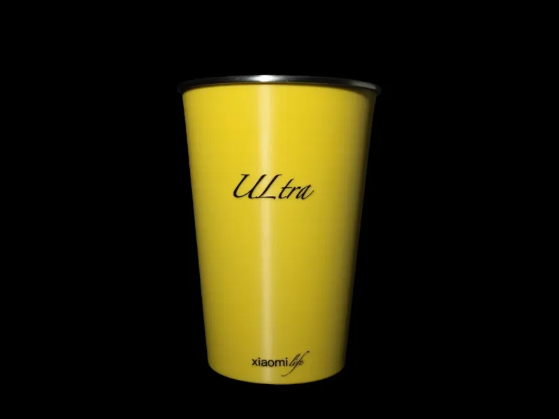 小米SU7 UItra闪电黄不锈钢直饮杯99%复刻