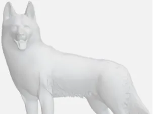 Husky statue