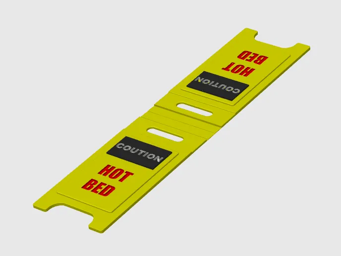 caution HOT BED sign .stl