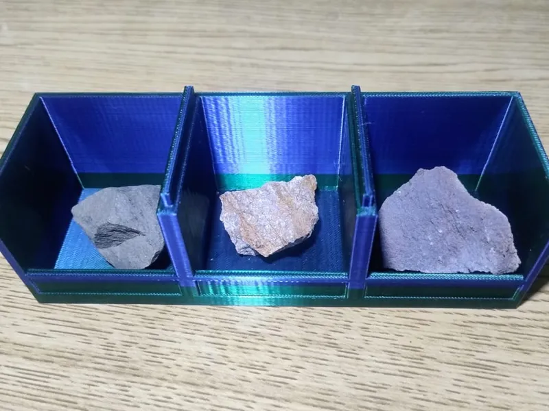 Excibidor de rocas o minerales modular