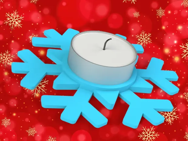 Snowflake tealight holder
