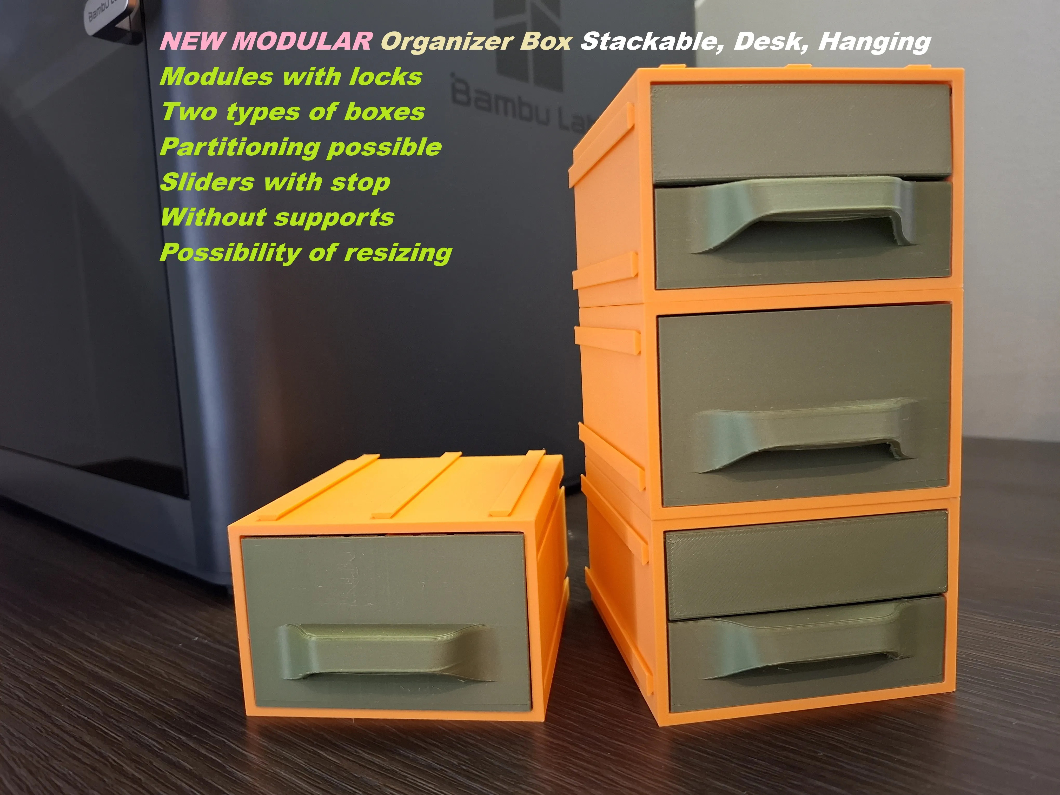 NEW MODULAR Organizer Box Stackable, Desk, Hanging by vajcnerd ...