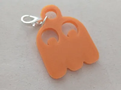 Pacman Ghost Keychain