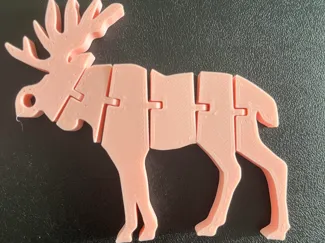 Articulating Moose Keychain