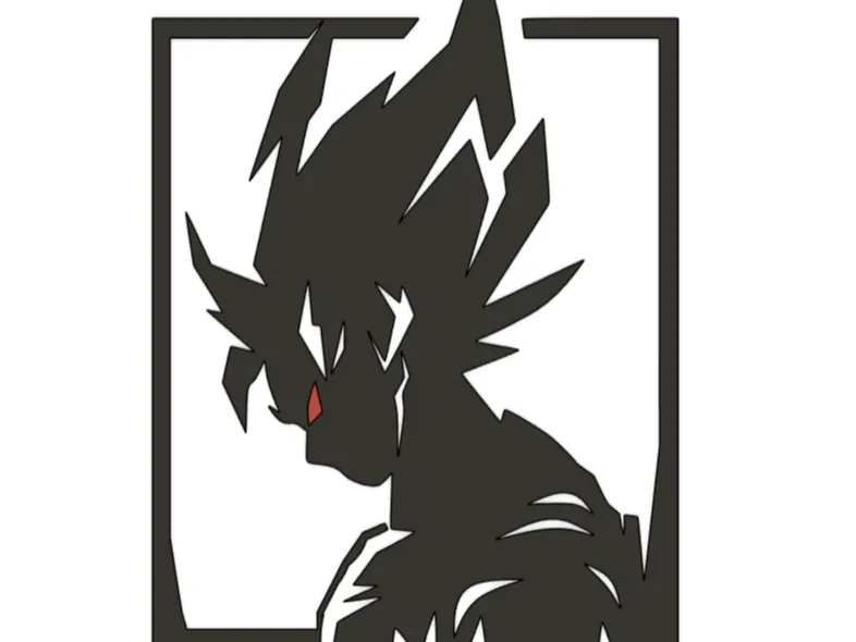 QUADRO GOKU-DECORATIVO.