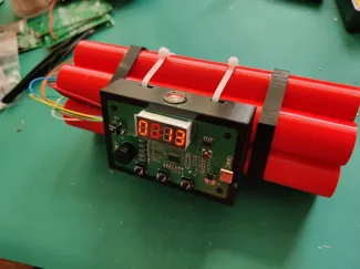 倒计时炸弹模型时钟打印件