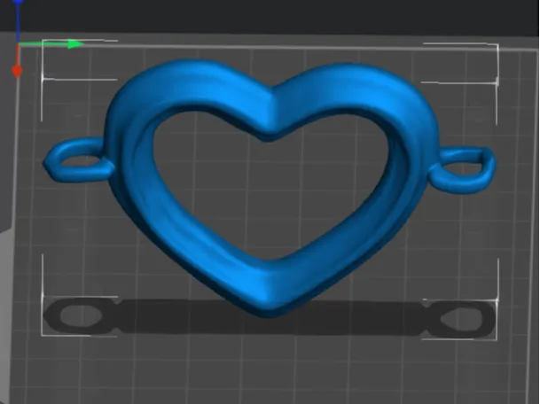 Heart shaped link for bracelet/Chain