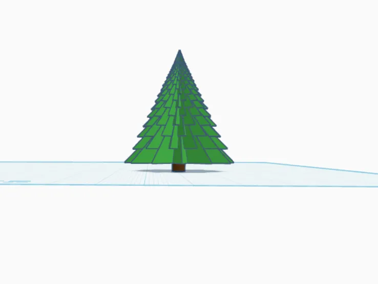 Christmas tree with a trunk
