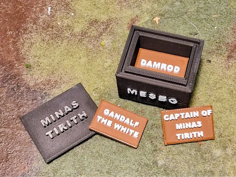 Nameplates For MESBG - Minas Tirith