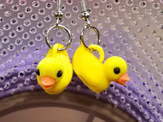 3D Duck earrings