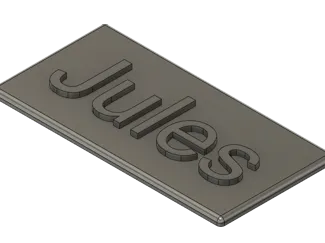 Plaque pour prénom Jules