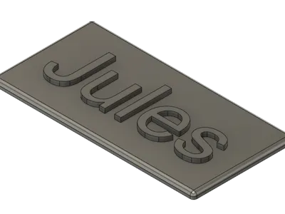 Nameplate for Jules
