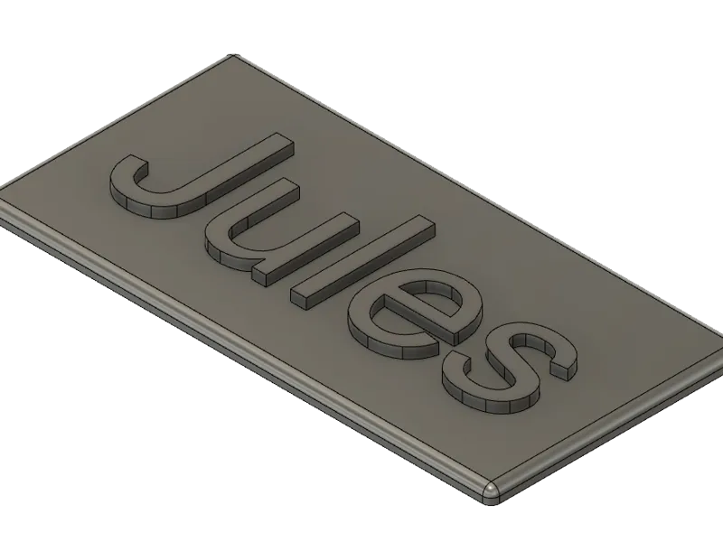 Plaque pour prénom Jules