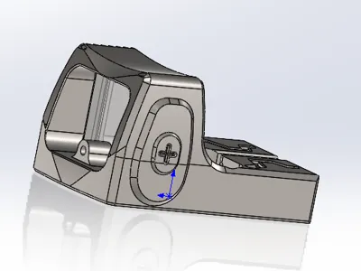 Fiber optic sight with RMR appearance