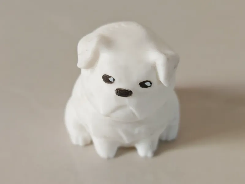 生气的巴哥犬迷你小狗摆件