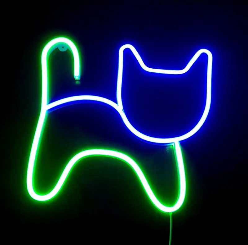 Neon LED Cat Sign